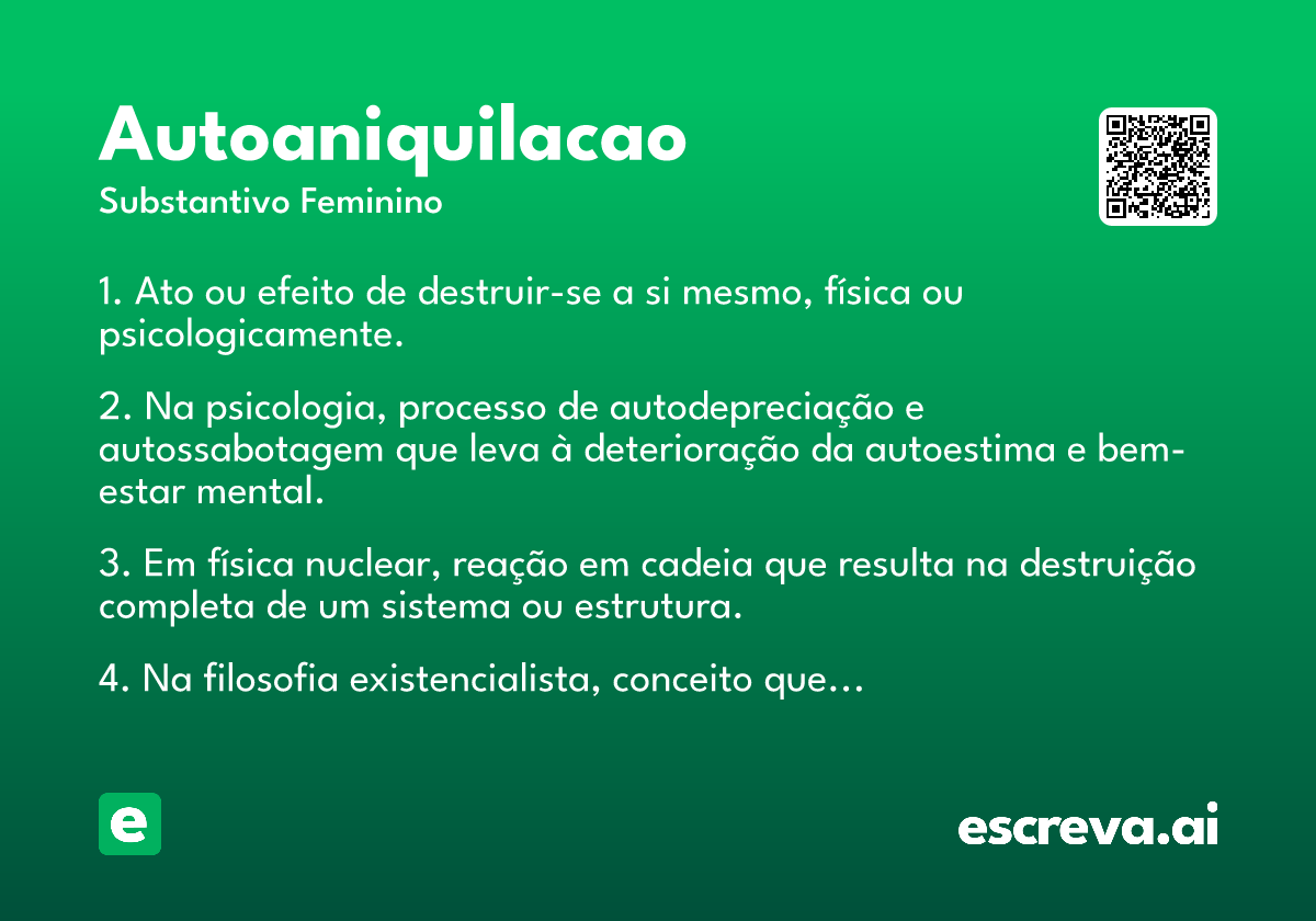 autoaniquilacao