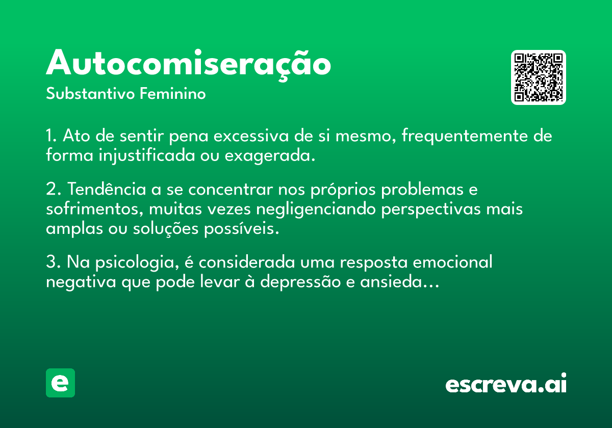autocomiseração