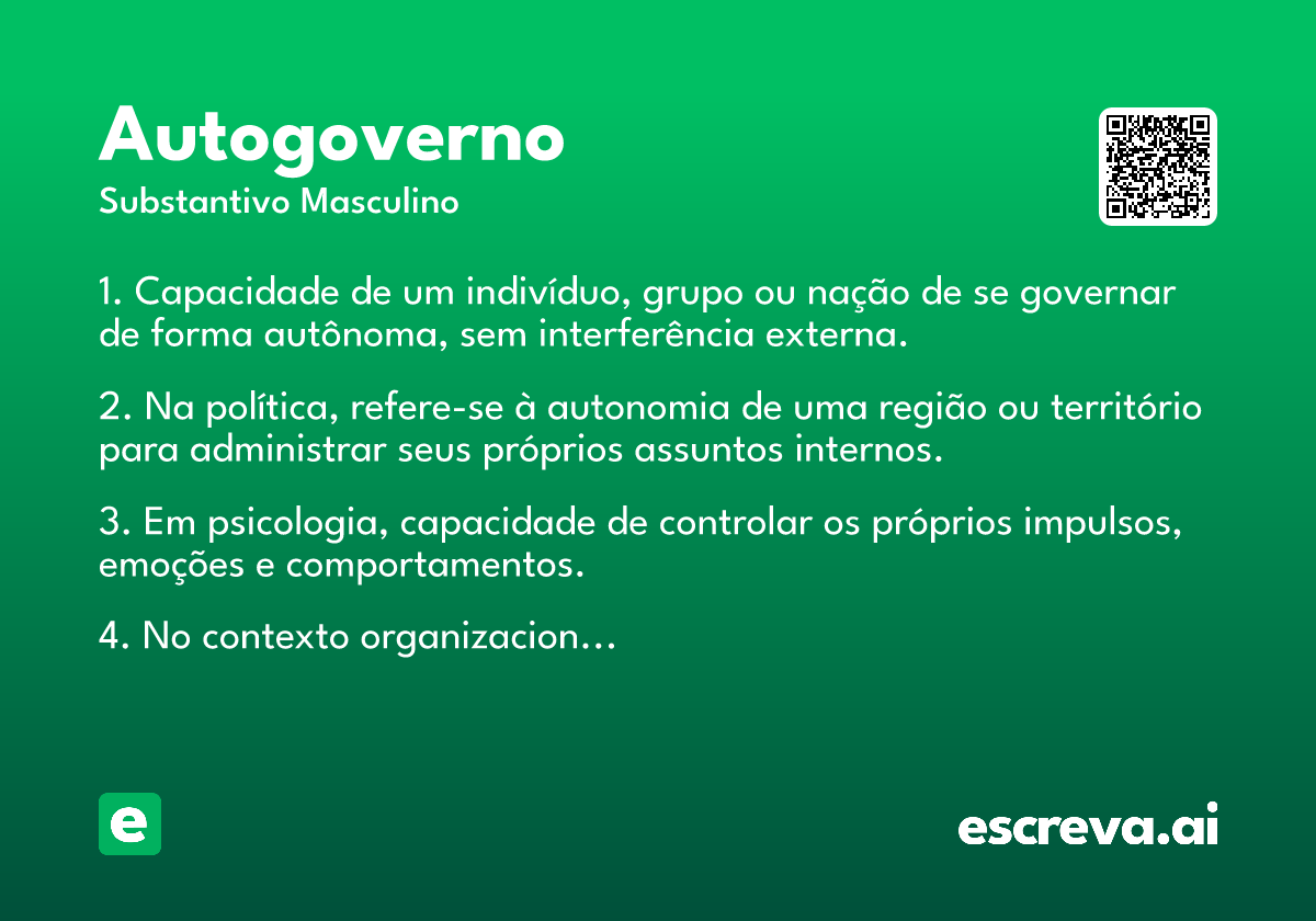 autogoverno