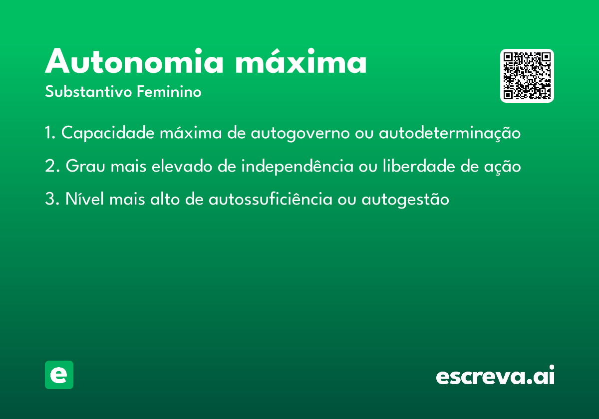 autonomia máxima