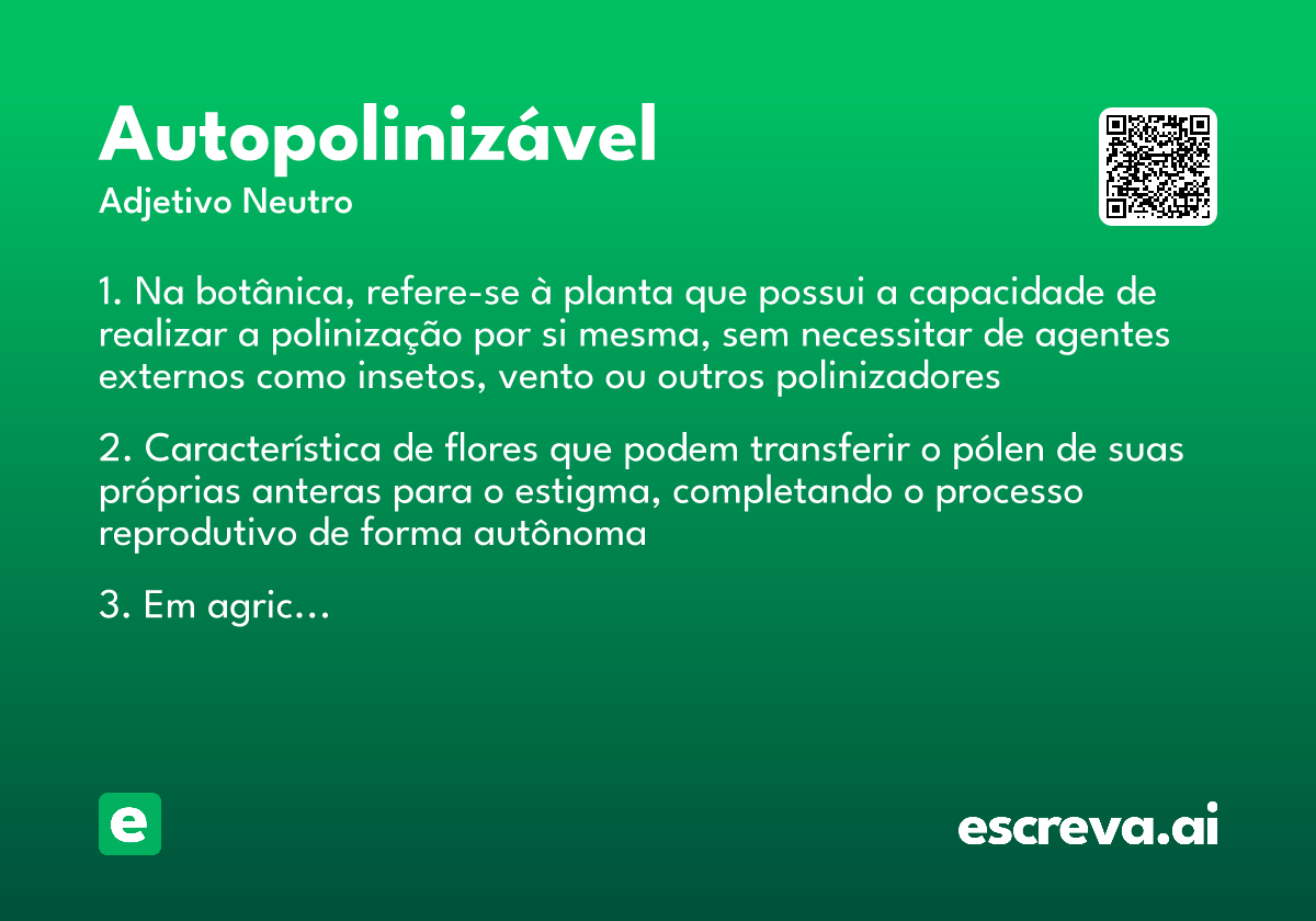 autopolinizável
