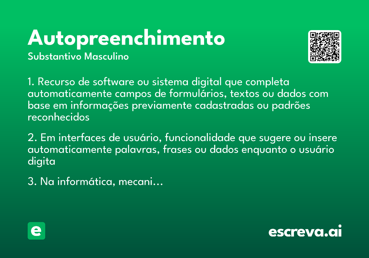 autopreenchimento