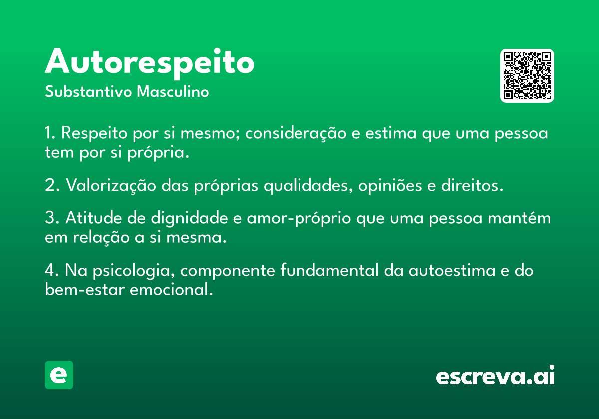 autorespeito