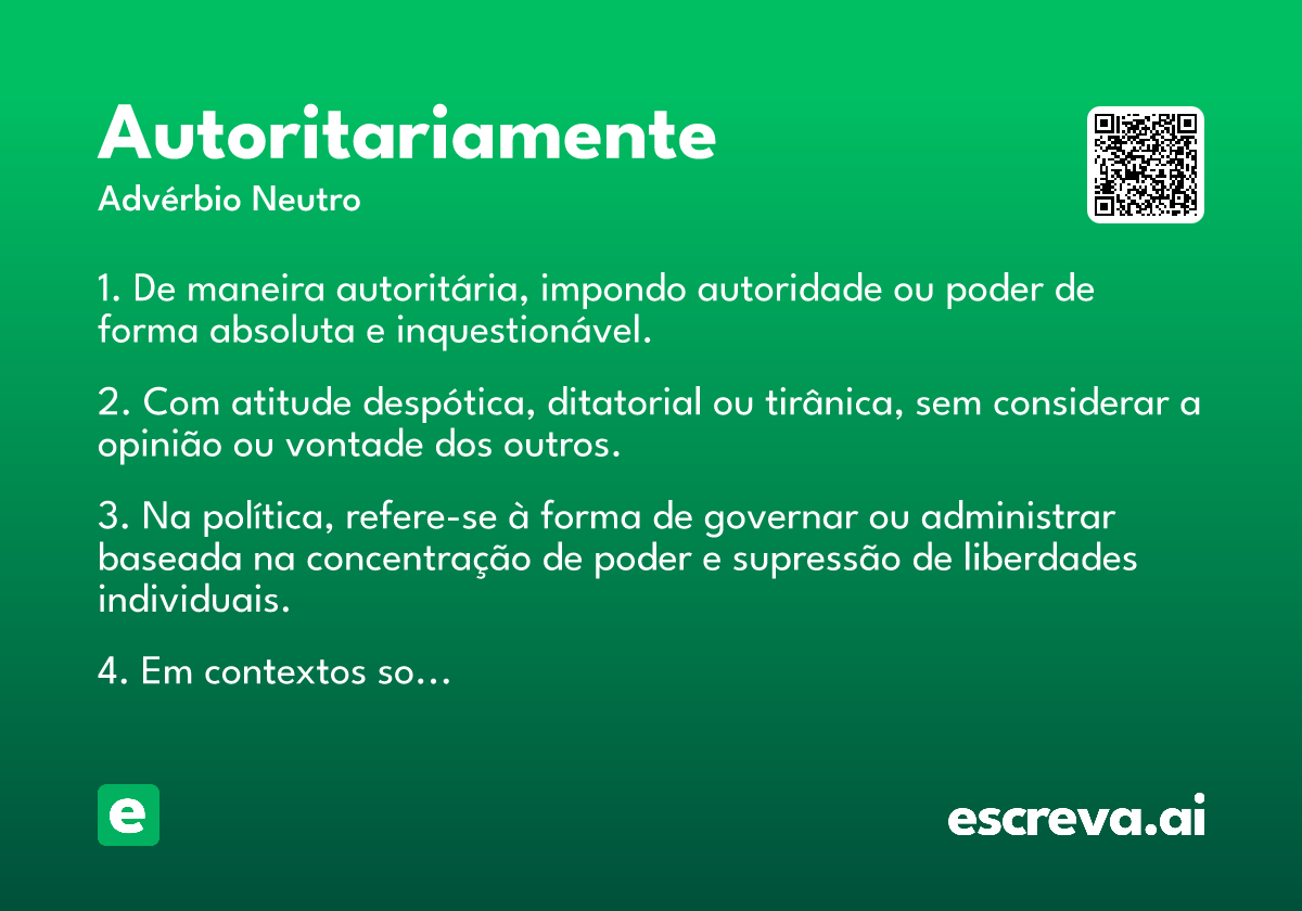 autoritariamente