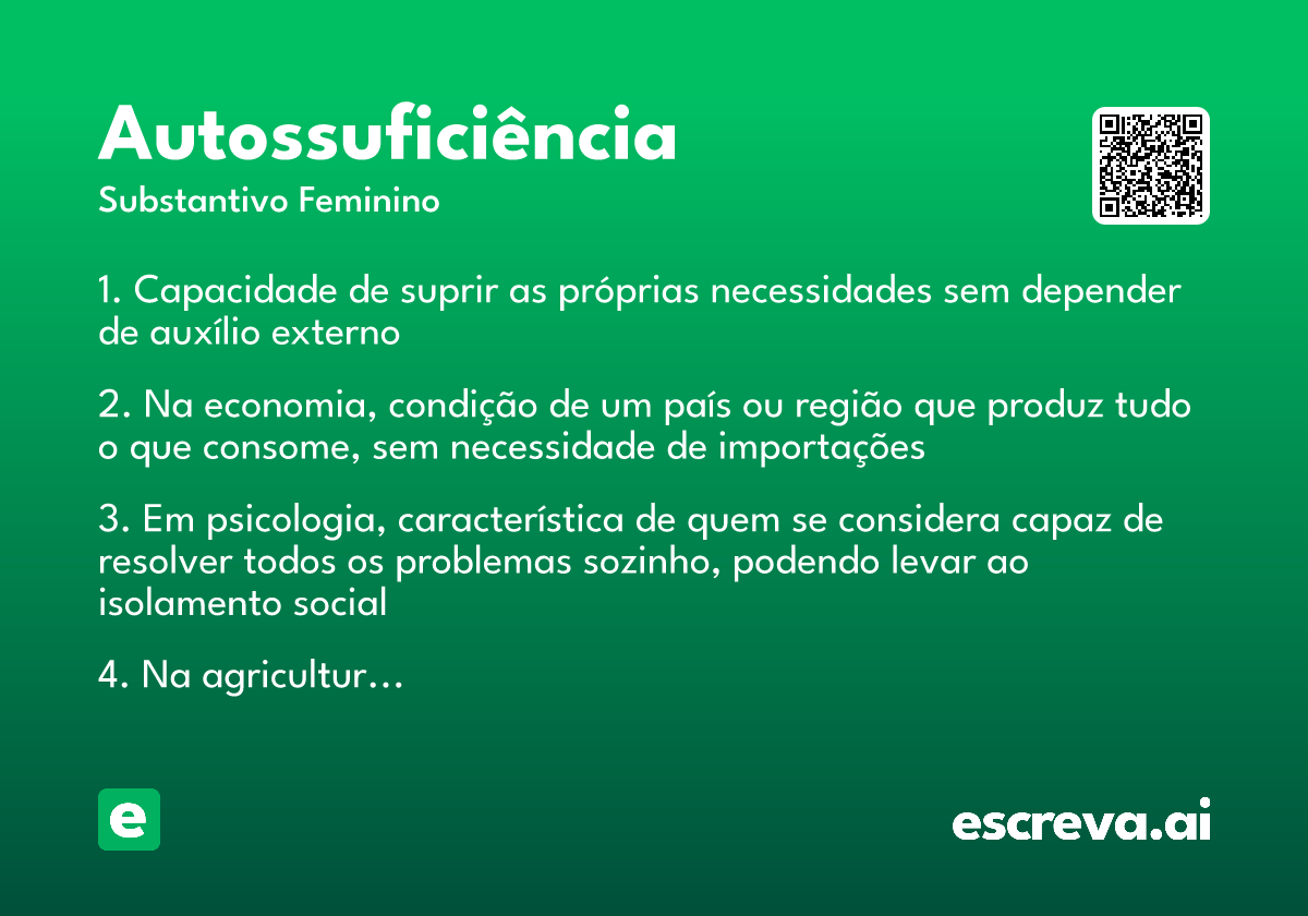 autossuficiência