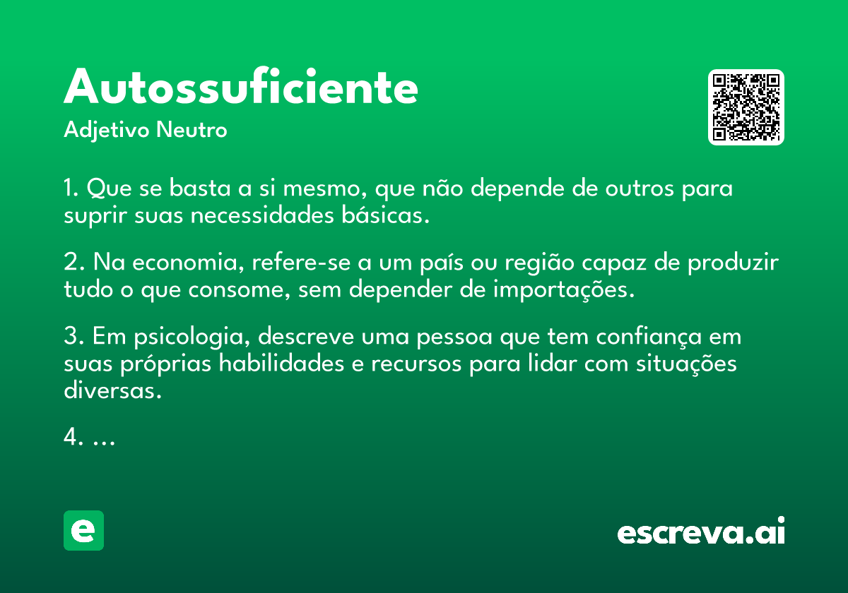 autossuficiente