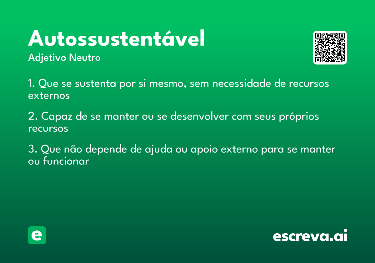 autossustentável