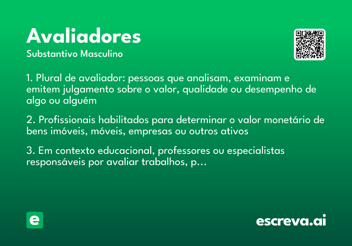 avaliadores