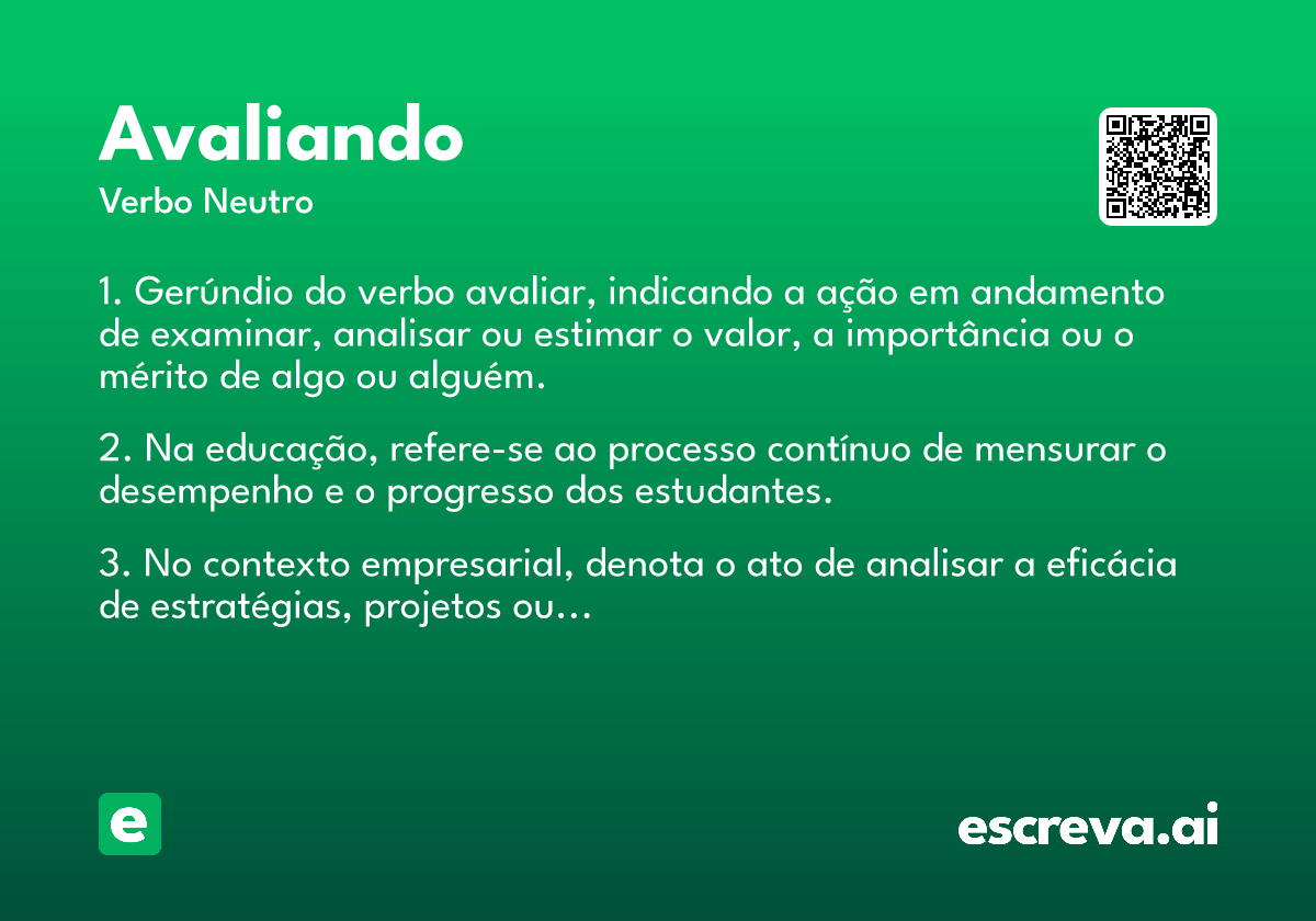 avaliando