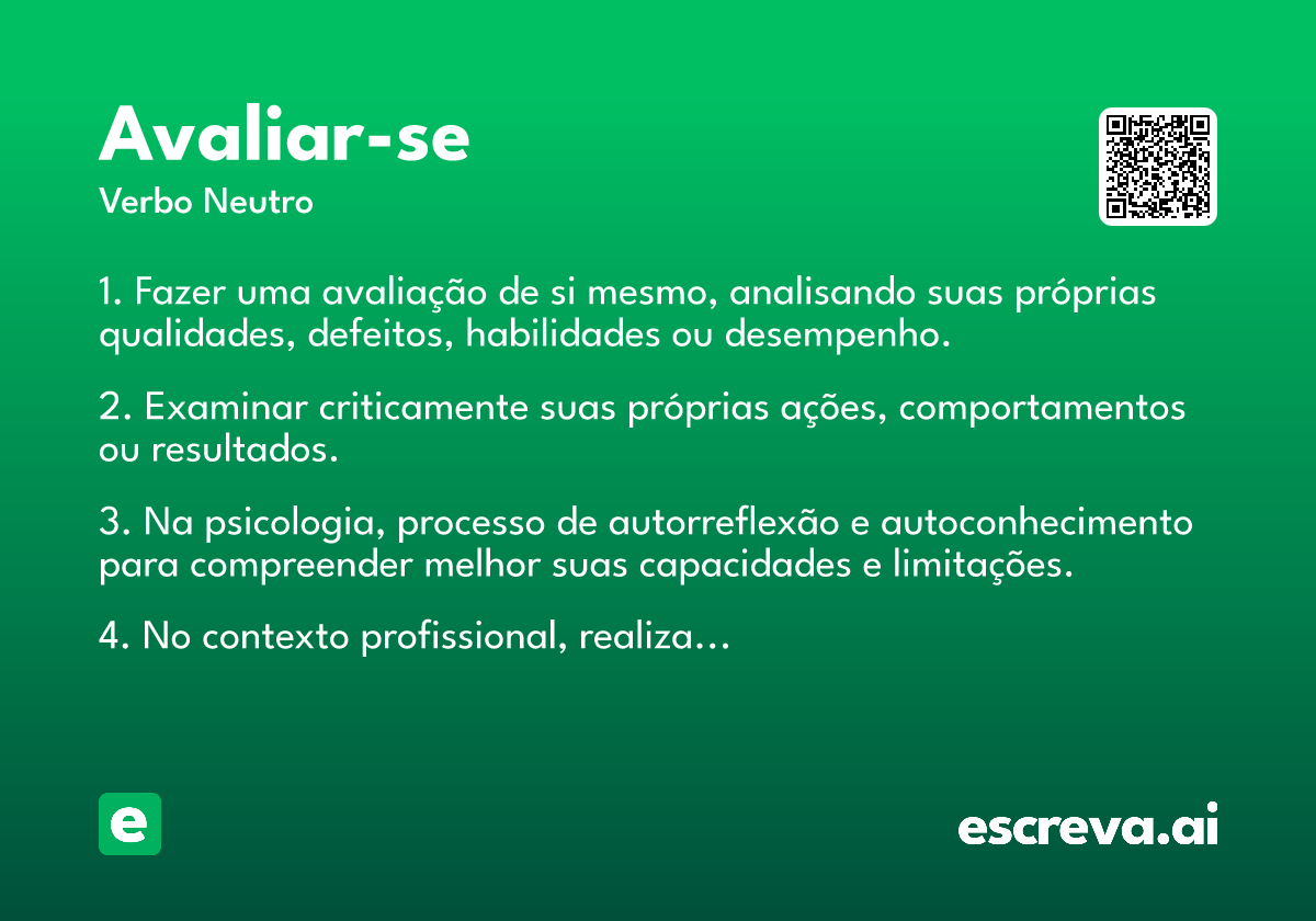 avaliar-se