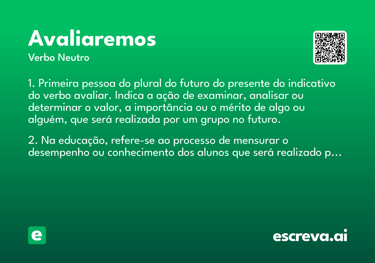 avaliaremos