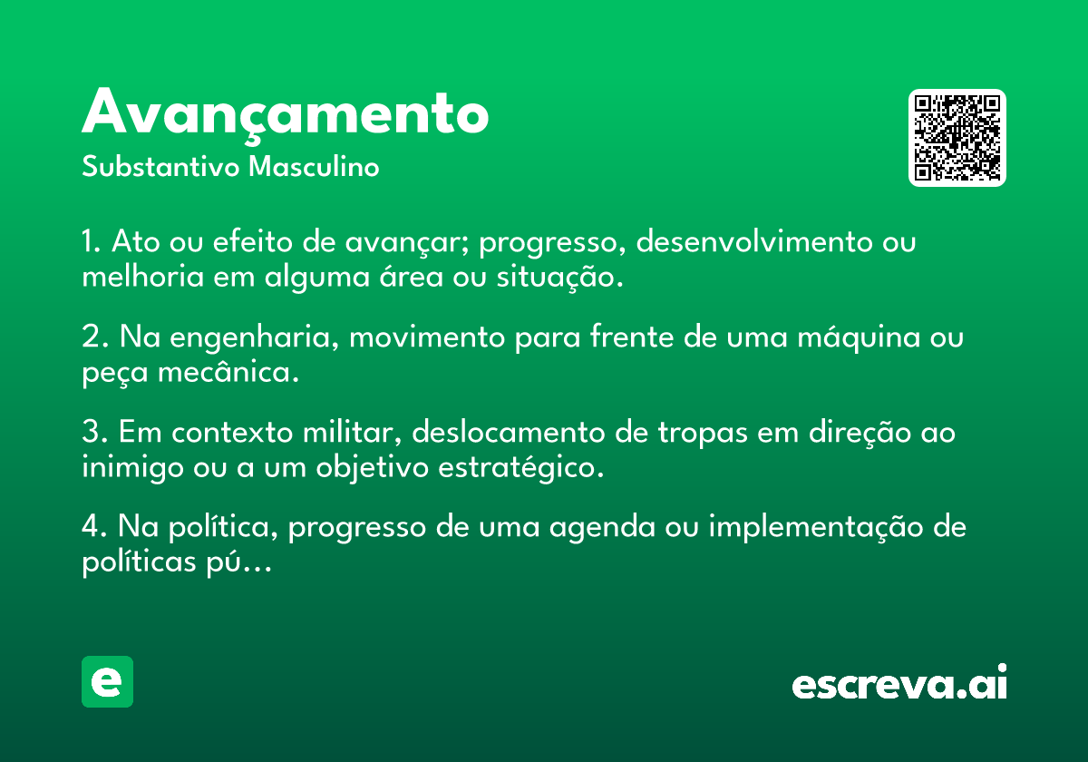 avançamento