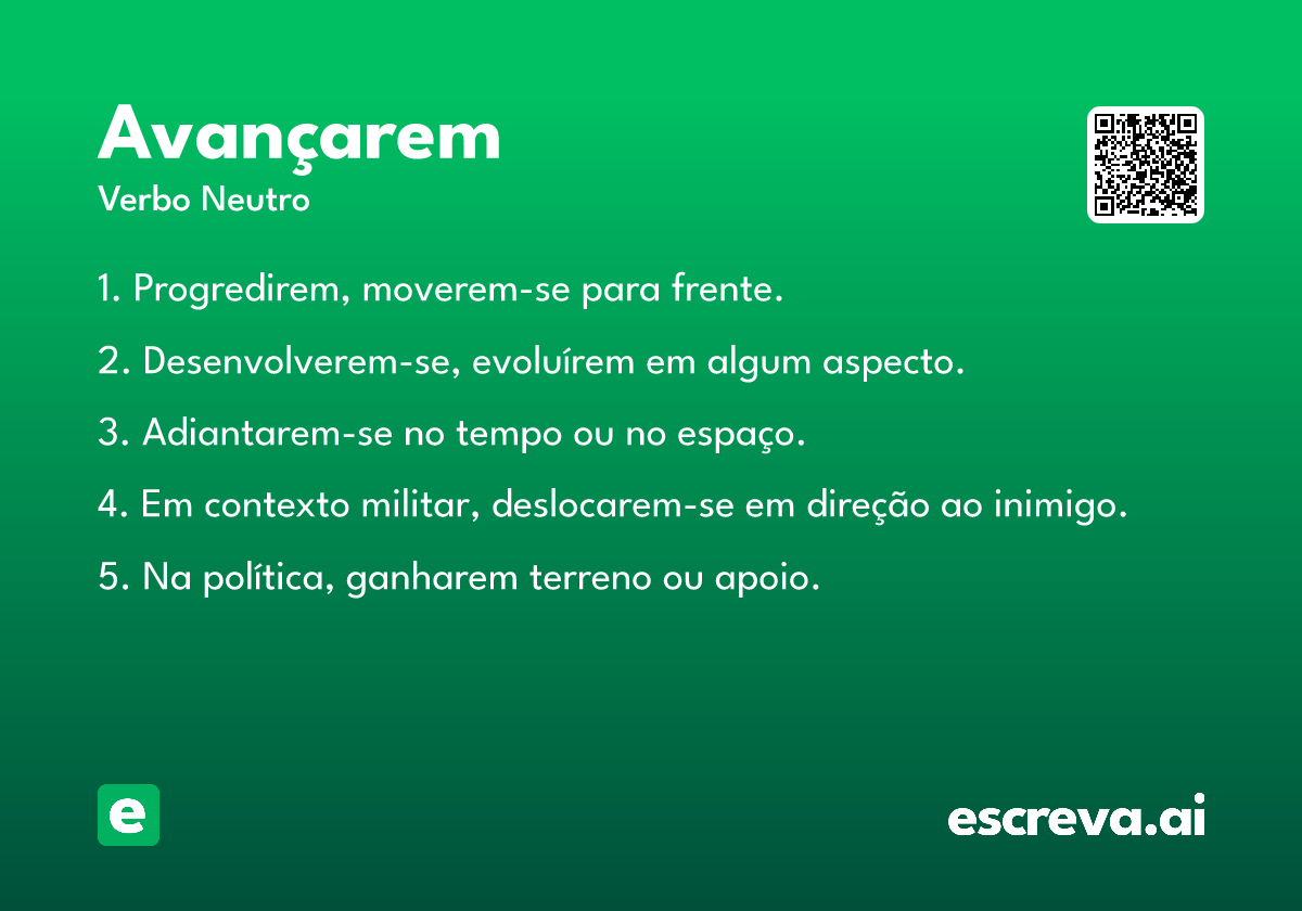 avançarem