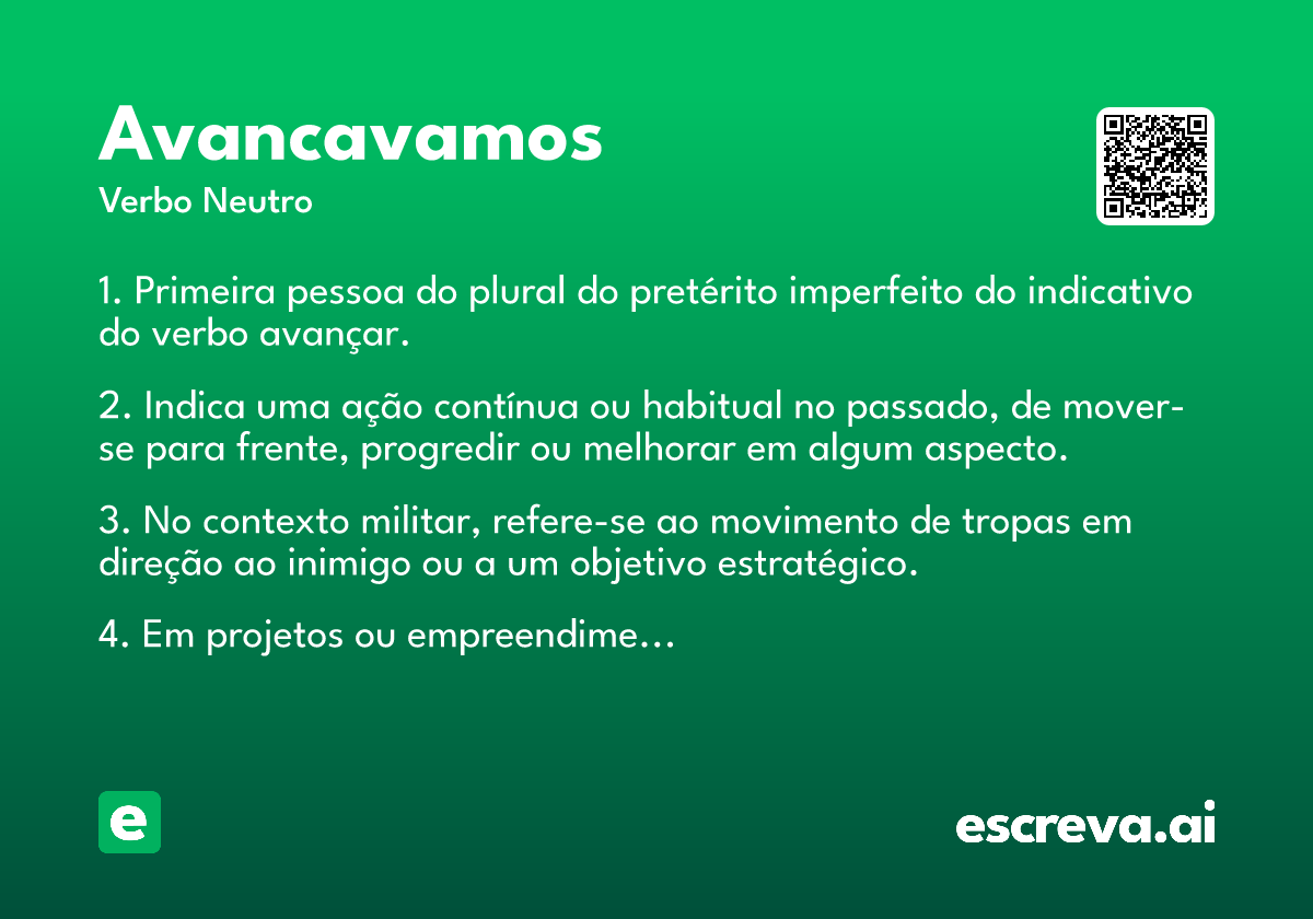 avancavamos