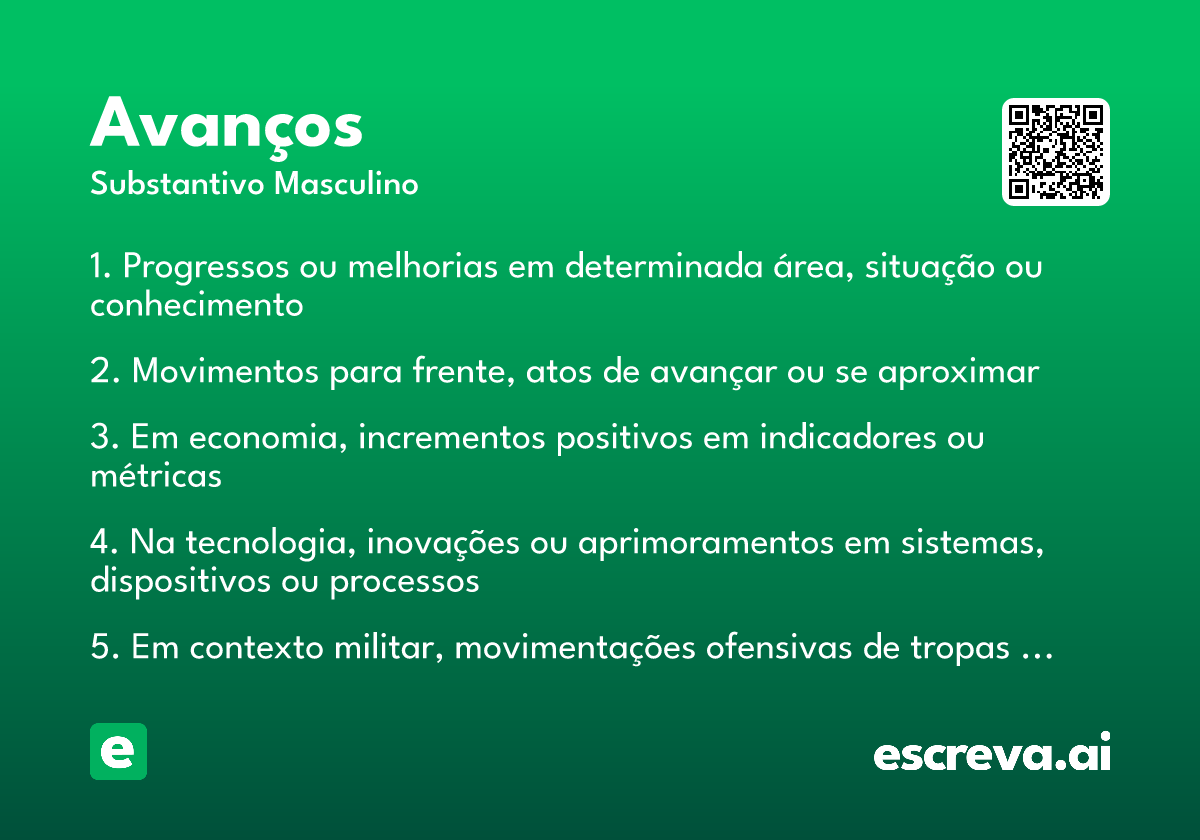 avanços