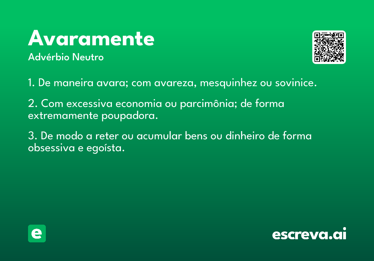 avaramente