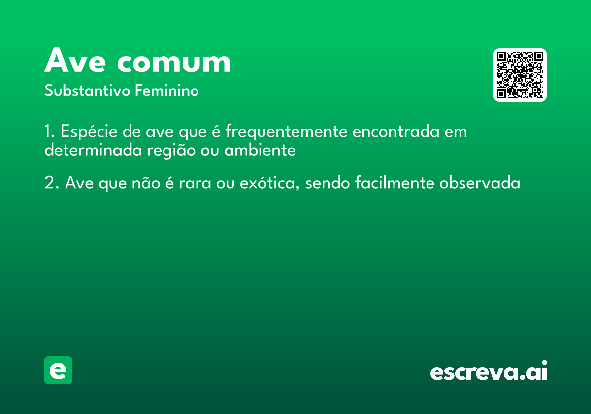 ave comum