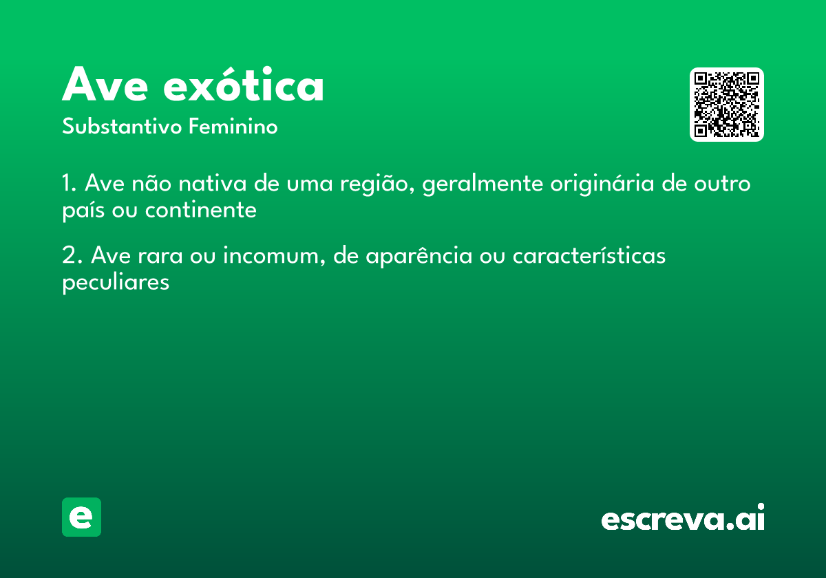 ave exótica