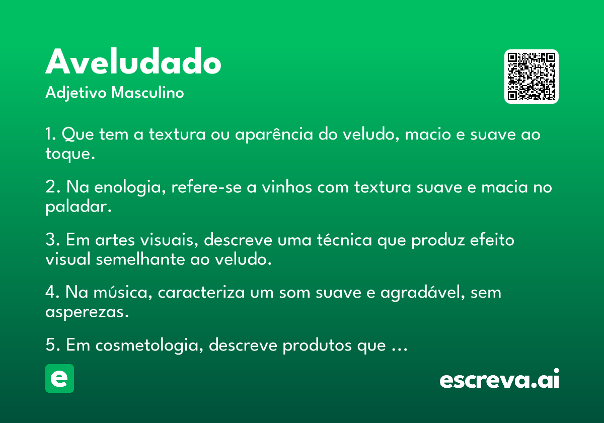 aveludado