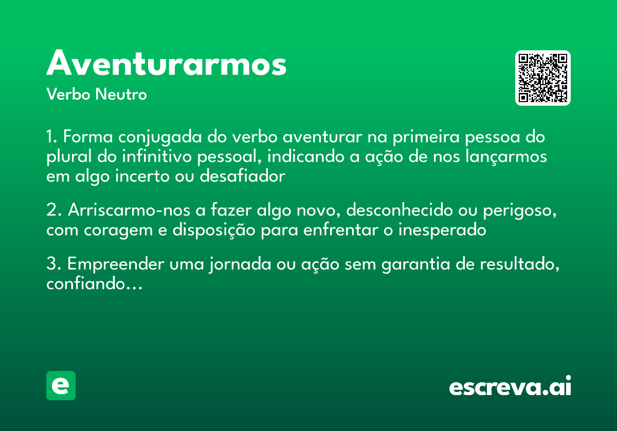 aventurarmos