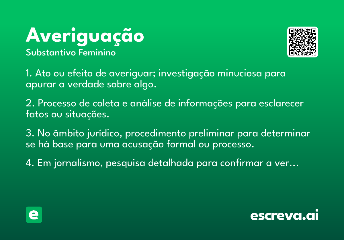 averiguação