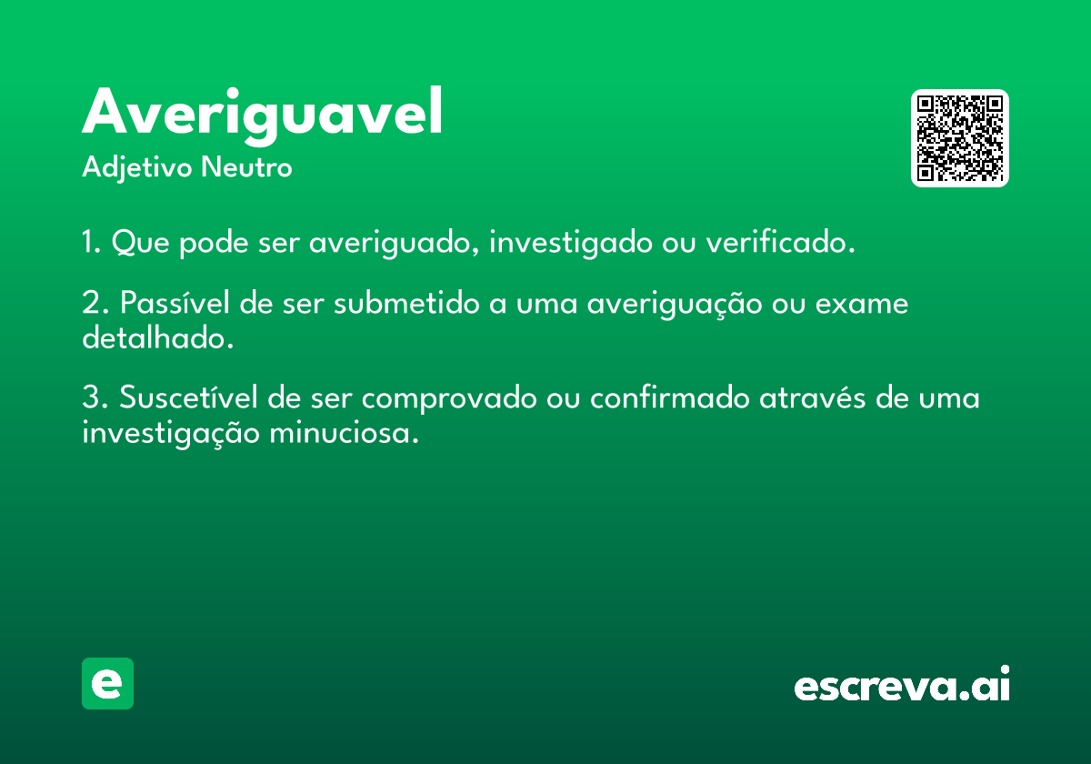 averiguavel