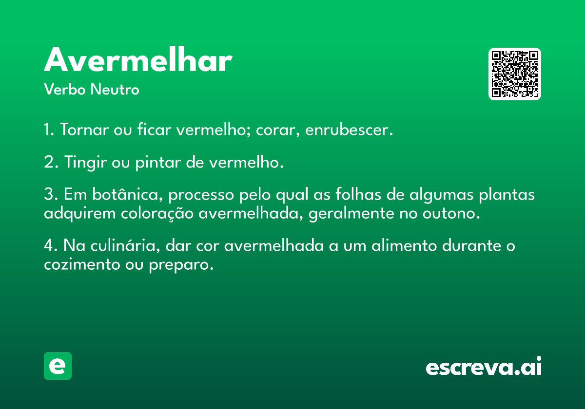 avermelhar