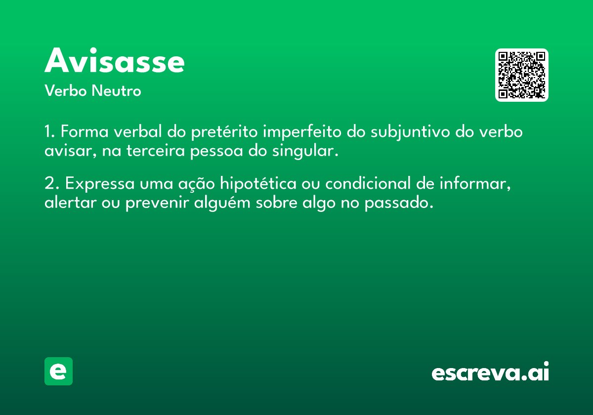 avisasse