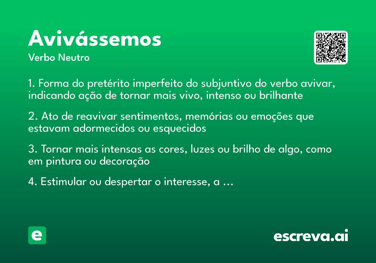 avivássemos