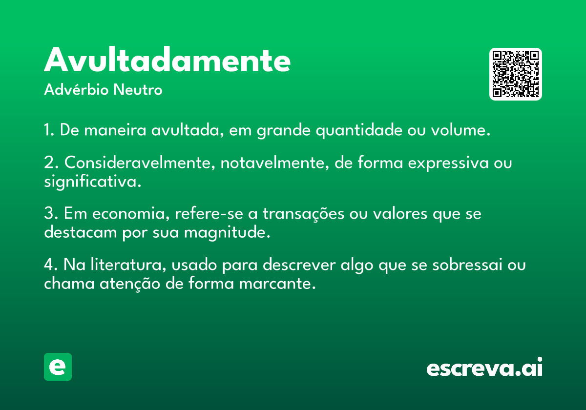 avultadamente