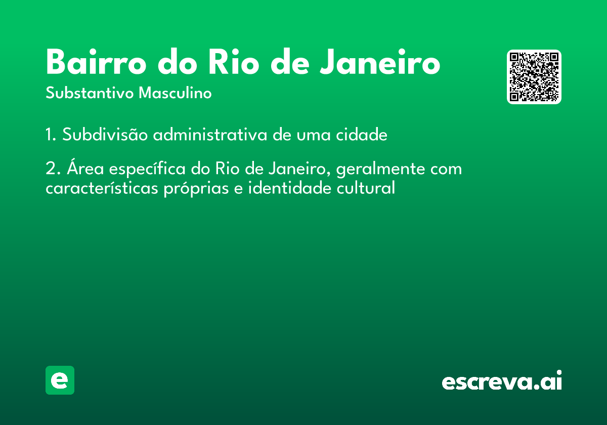 bairro do Rio de Janeiro