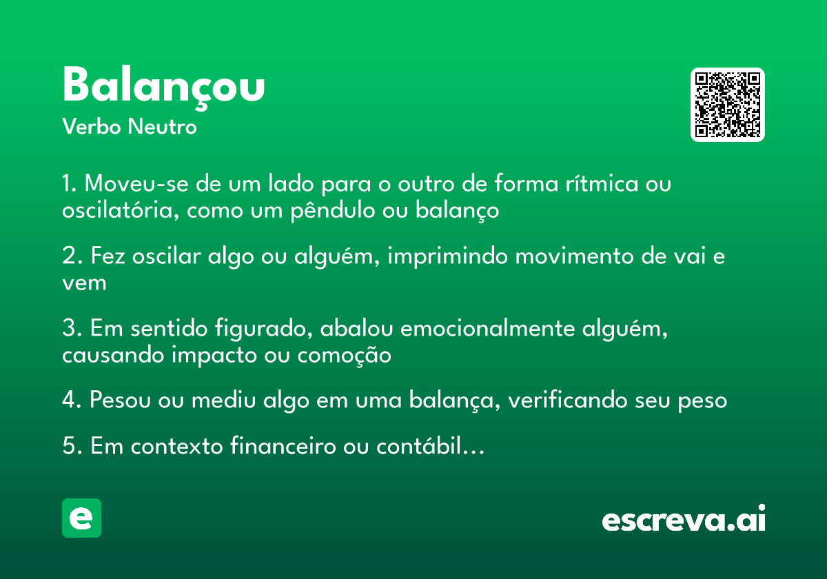 balançou