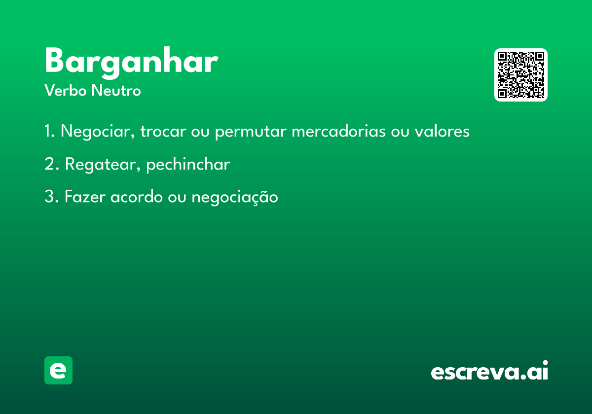 barganhar
