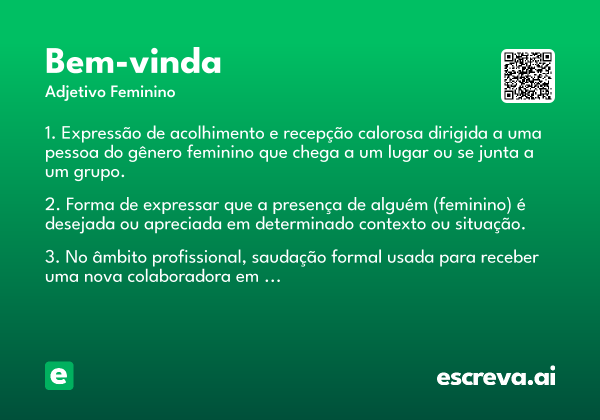 bem-vinda