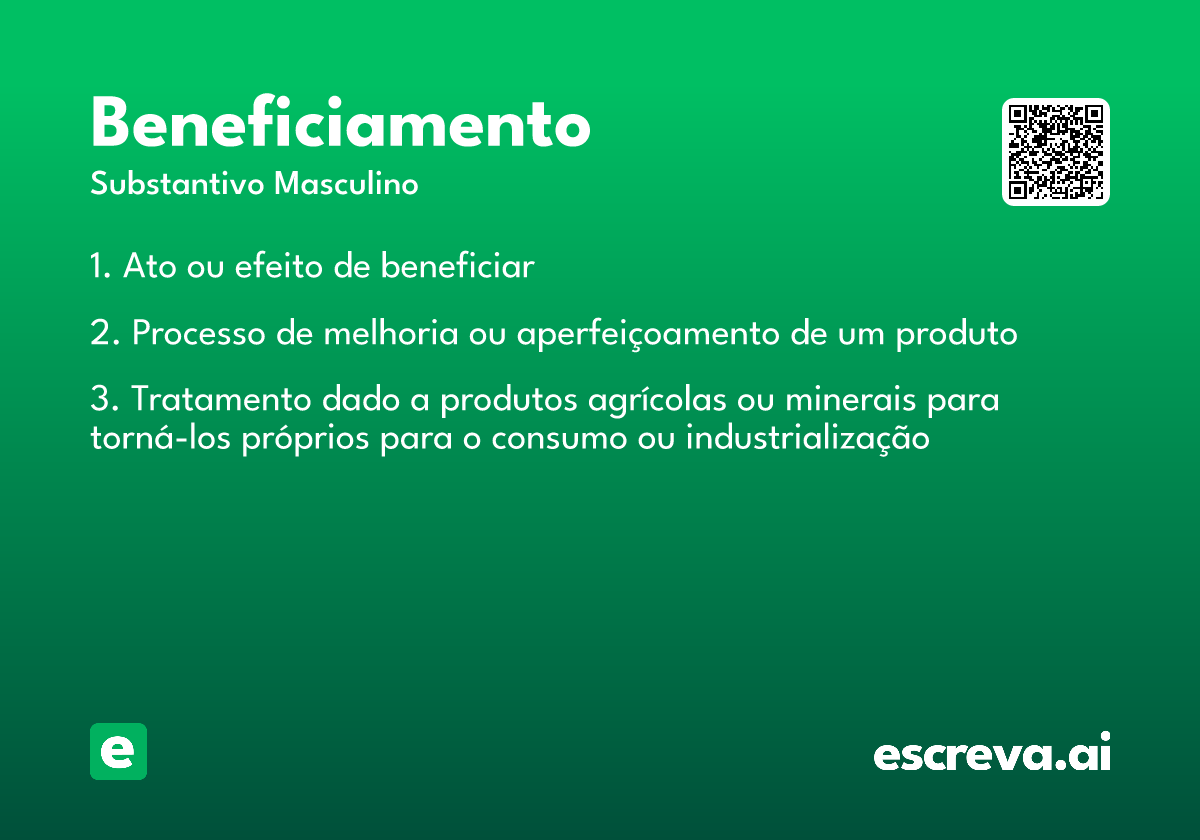 beneficiamento