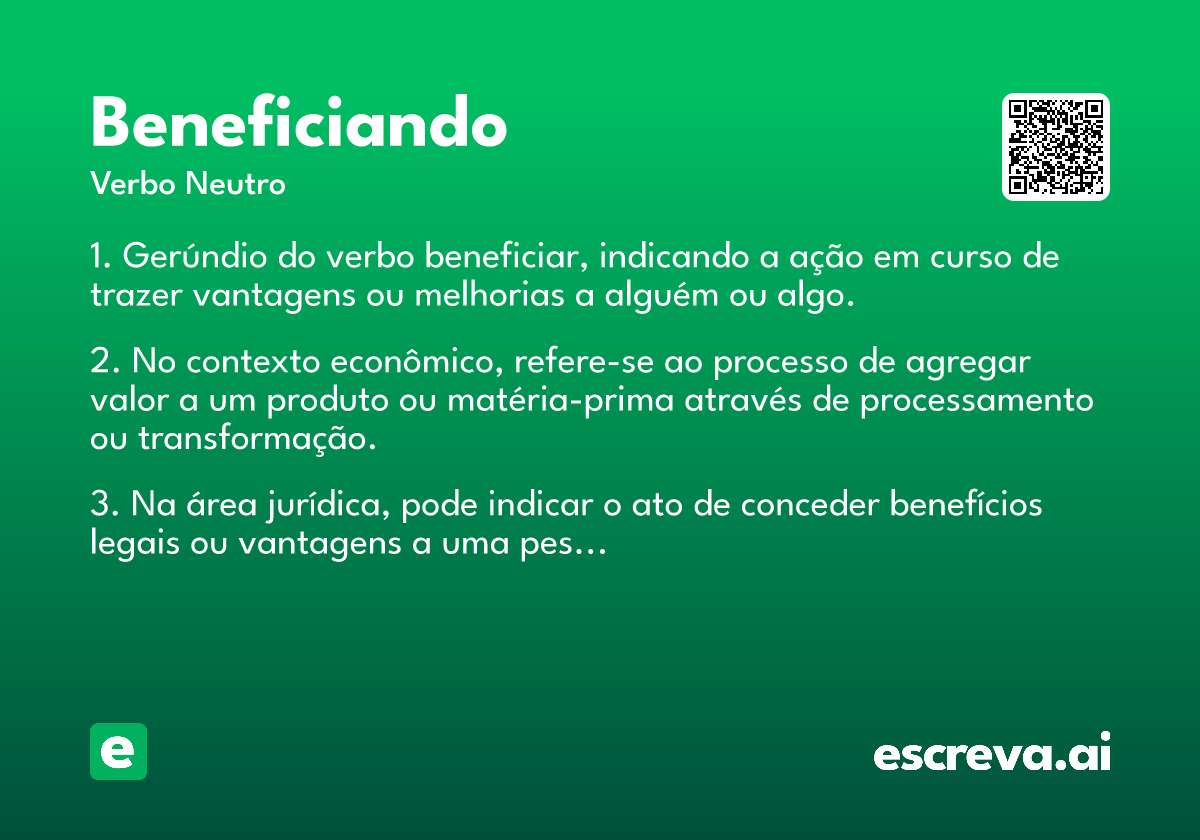 beneficiando