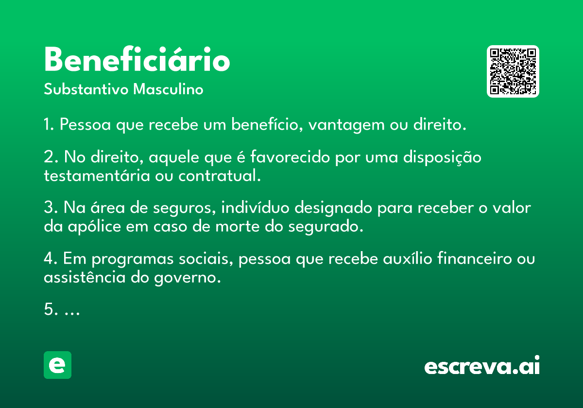 beneficiário