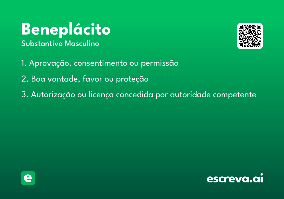 beneplácito