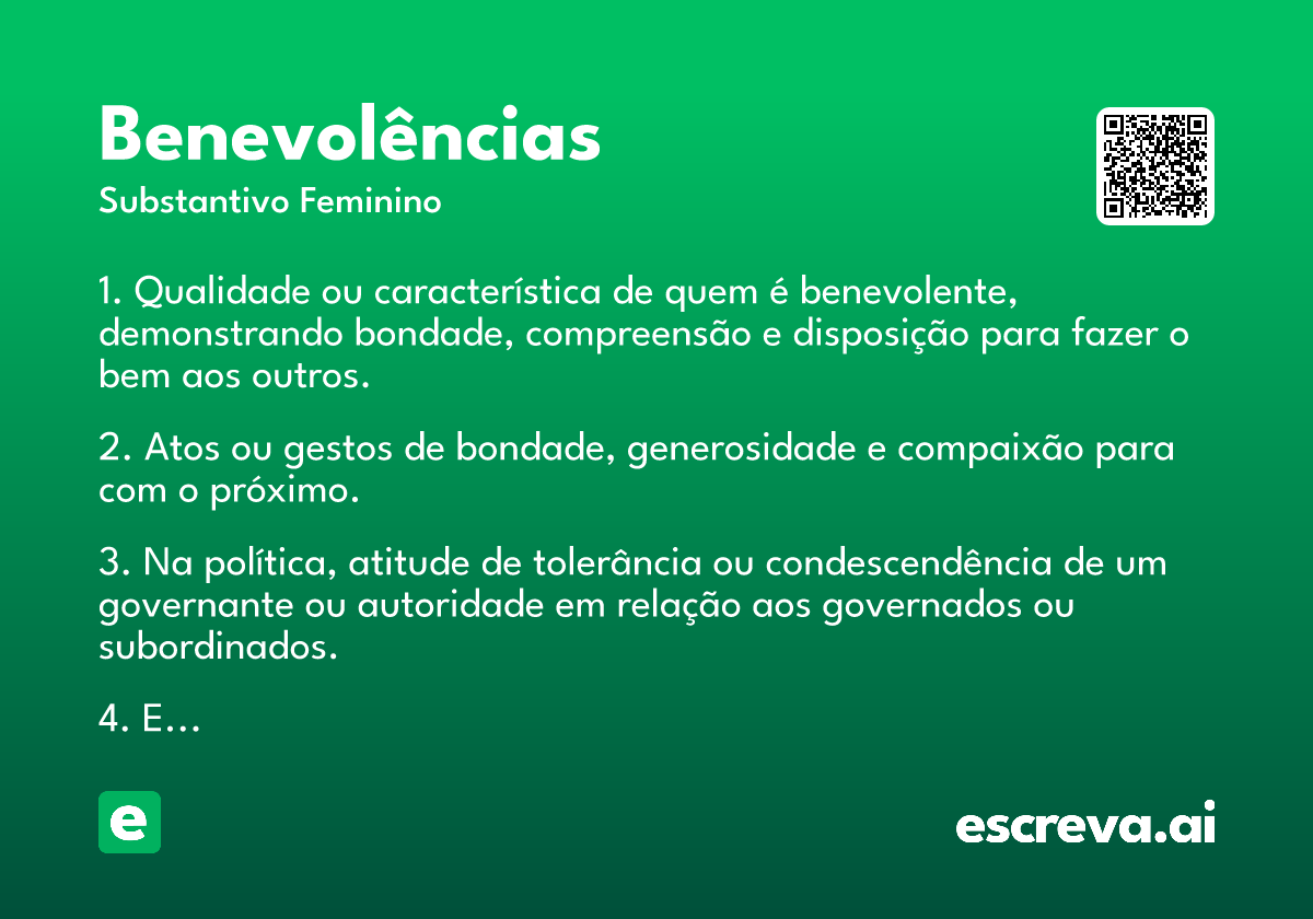 benevolências