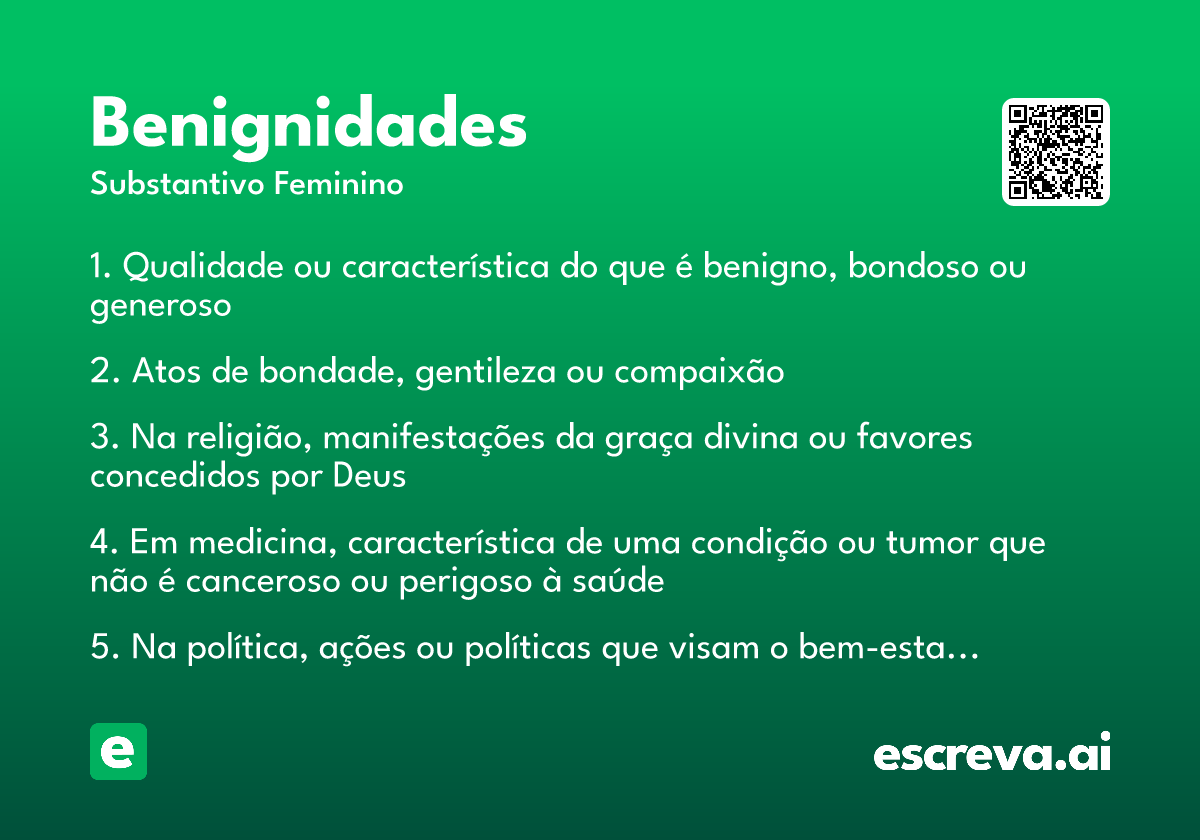 benignidades