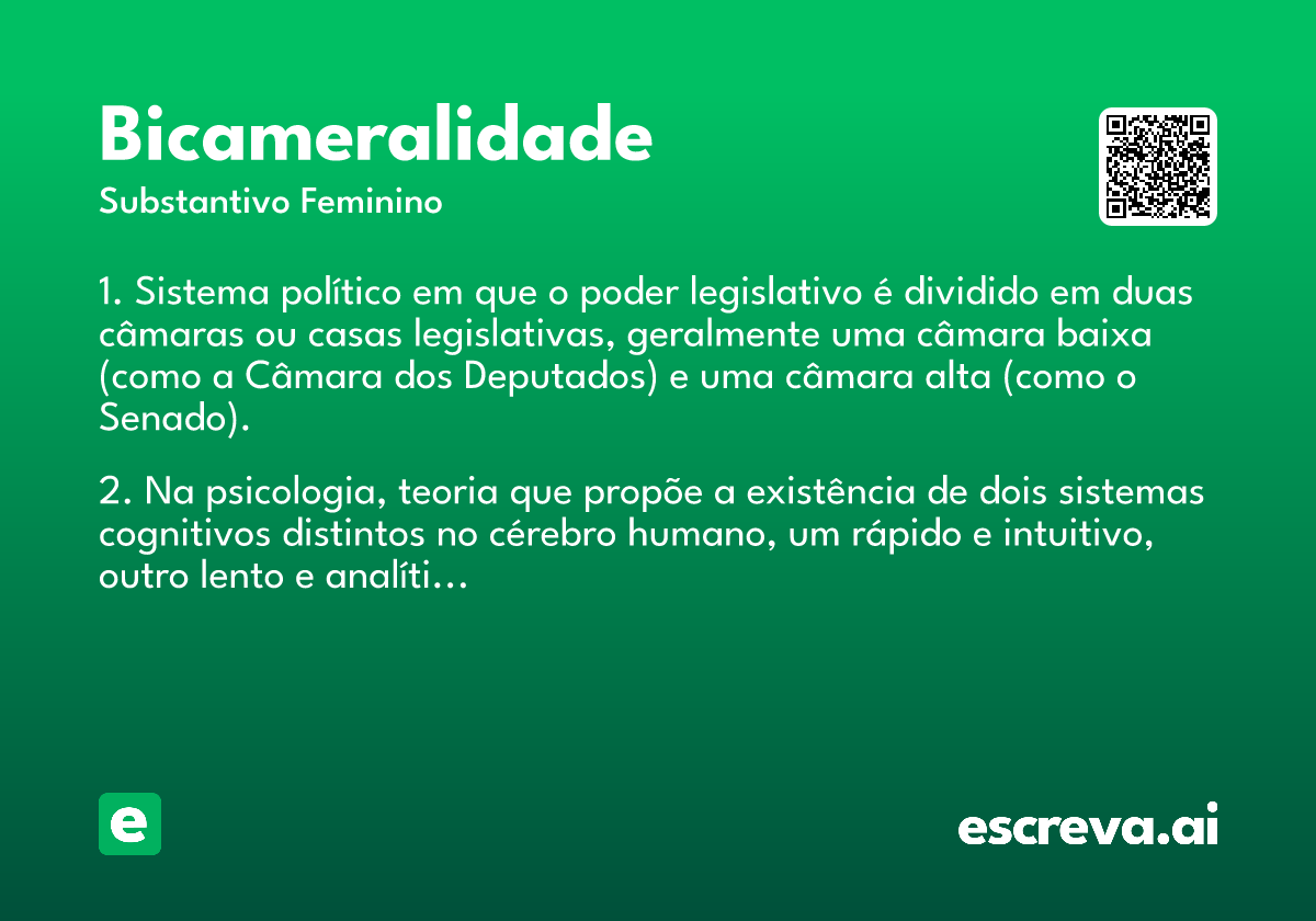 bicameralidade
