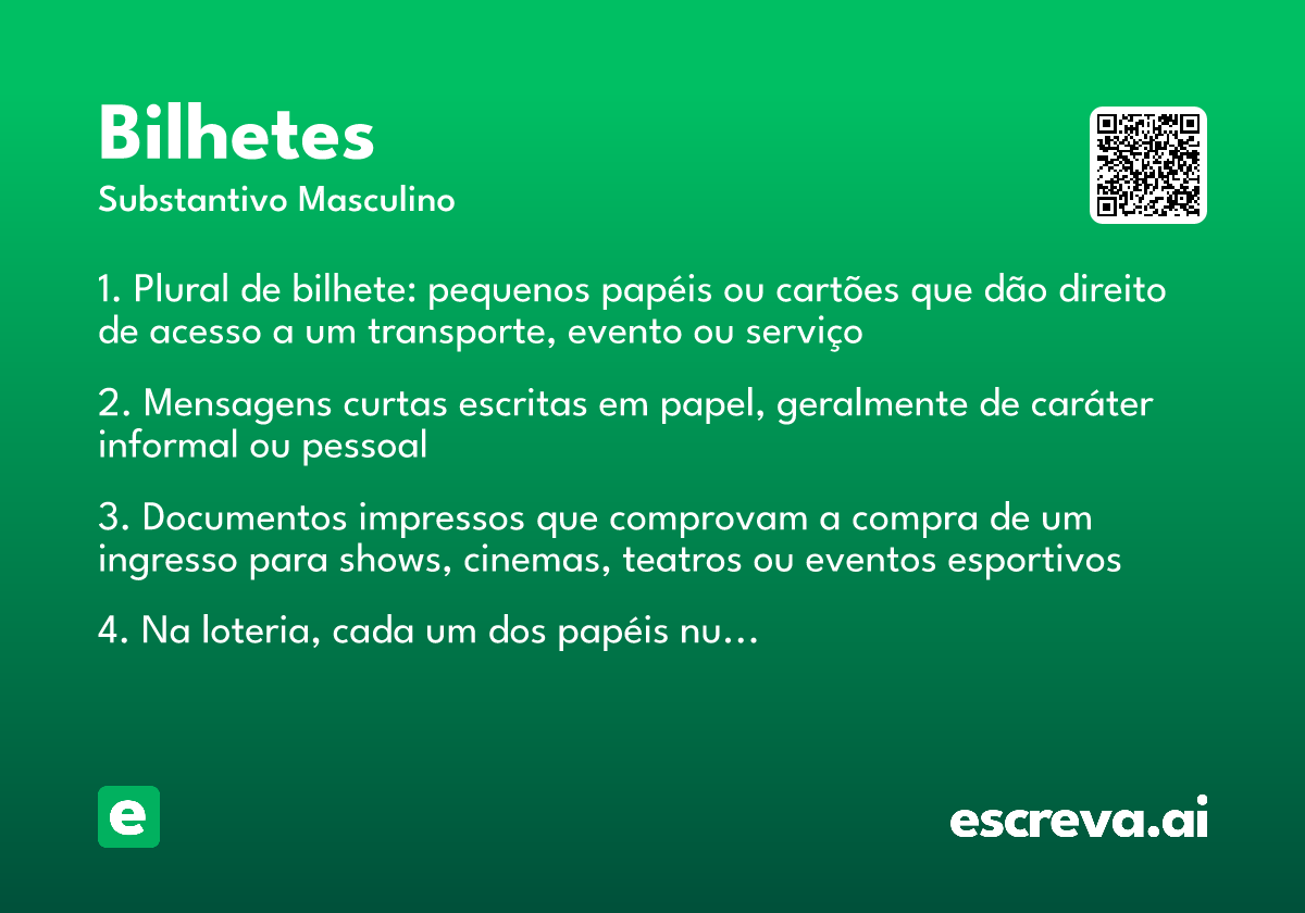 bilhetes