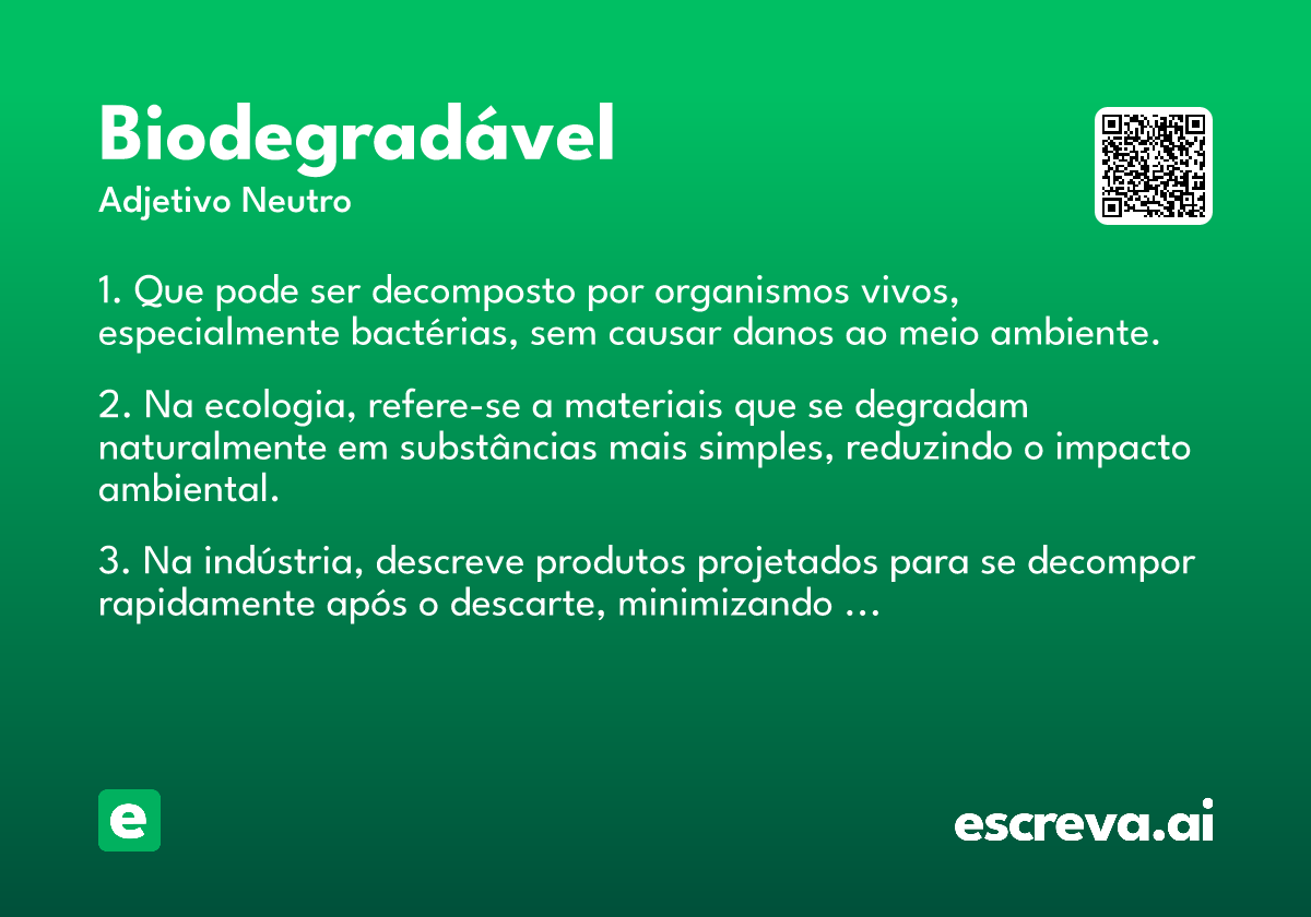 biodegradável