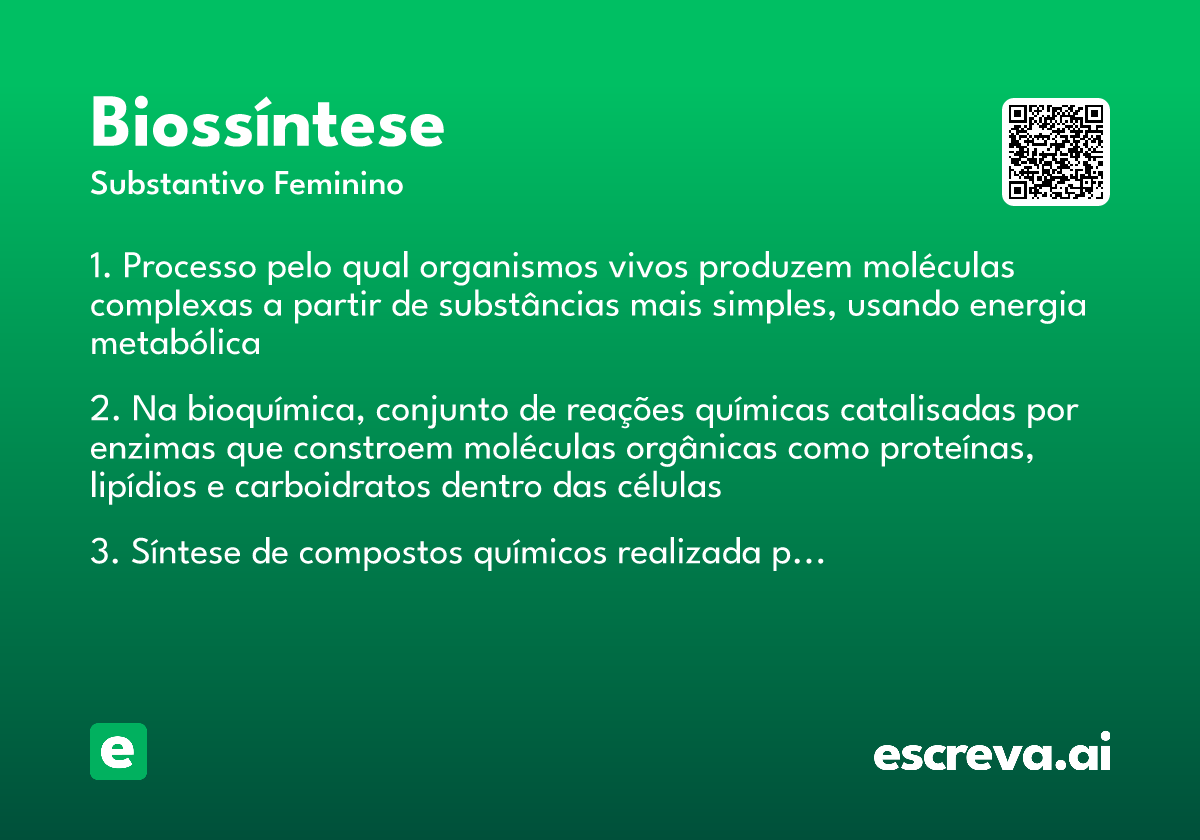 biossíntese