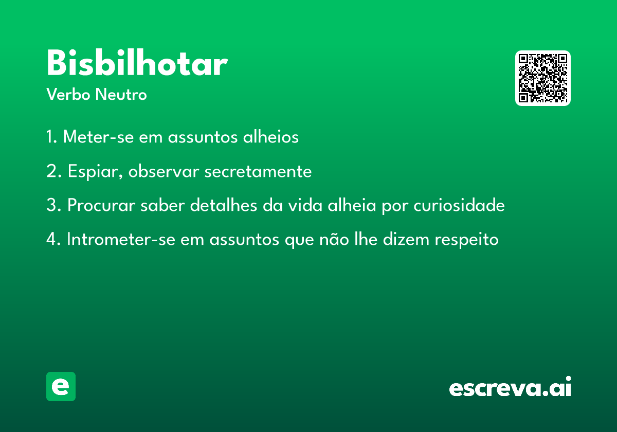 bisbilhotar