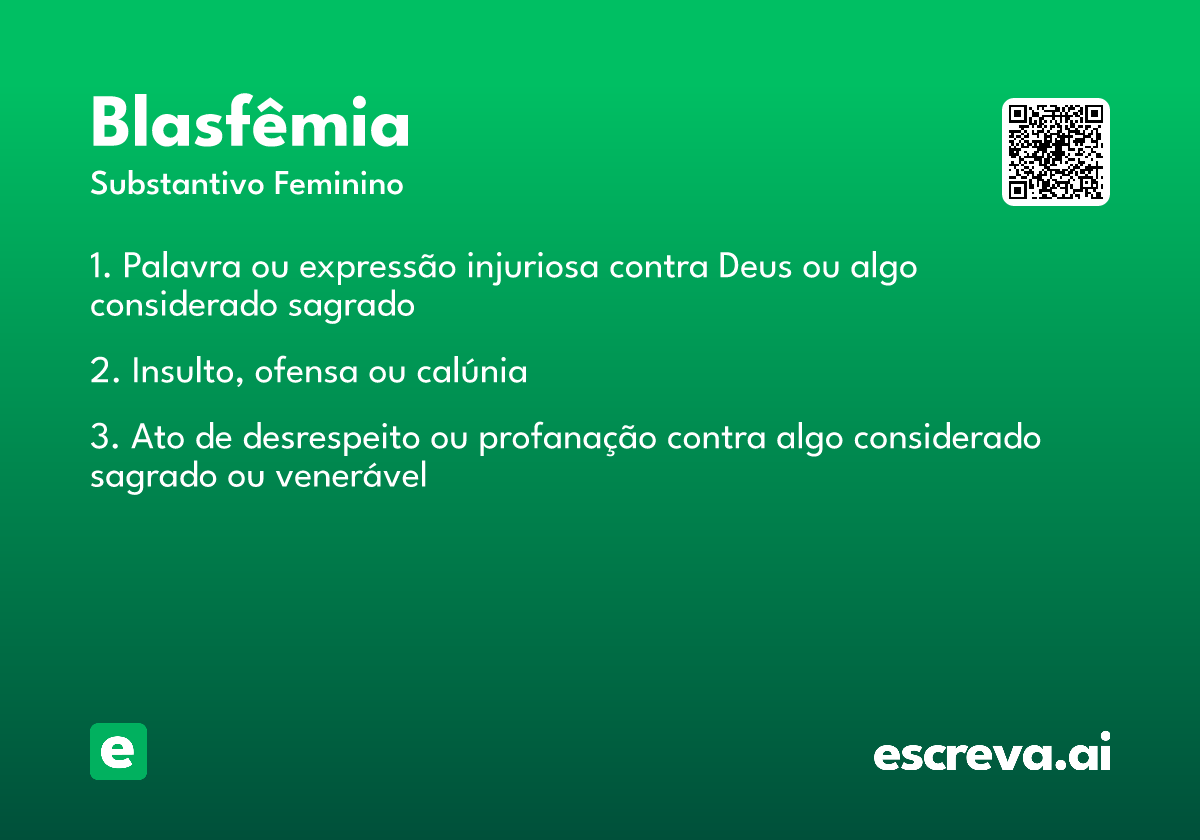 blasfêmia