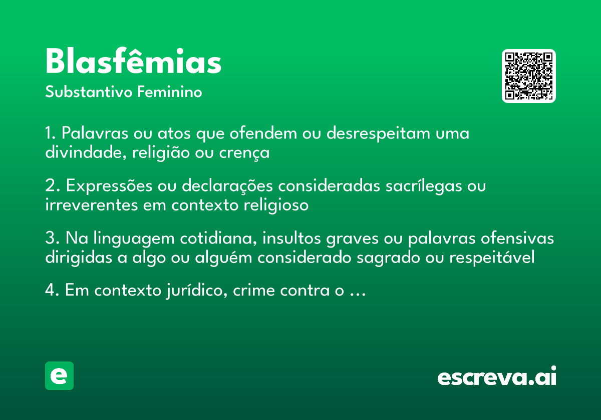 blasfêmias