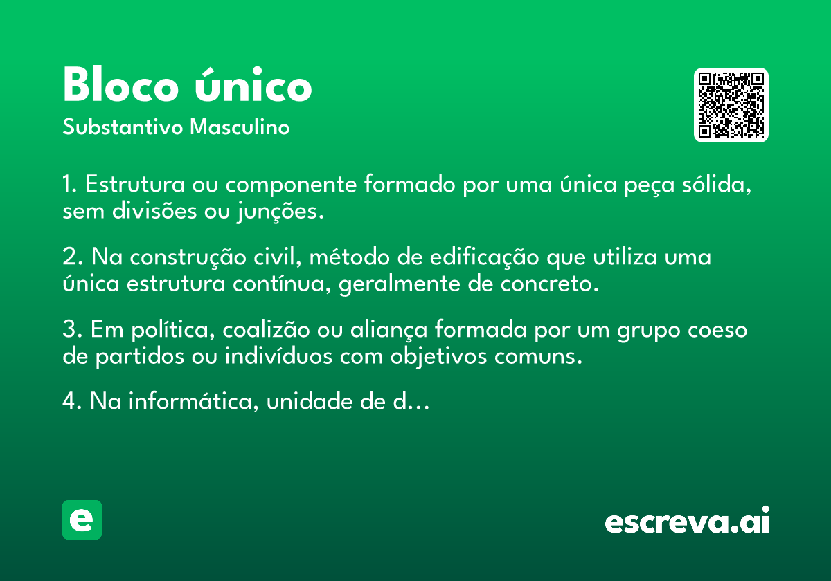 bloco único