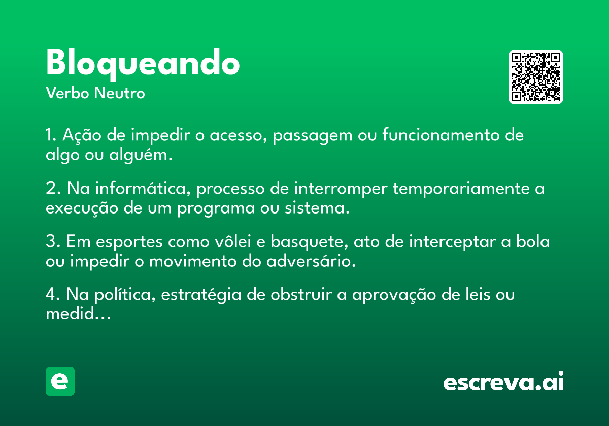 bloqueando