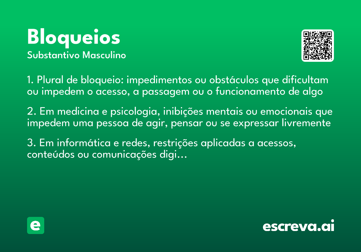 bloqueios